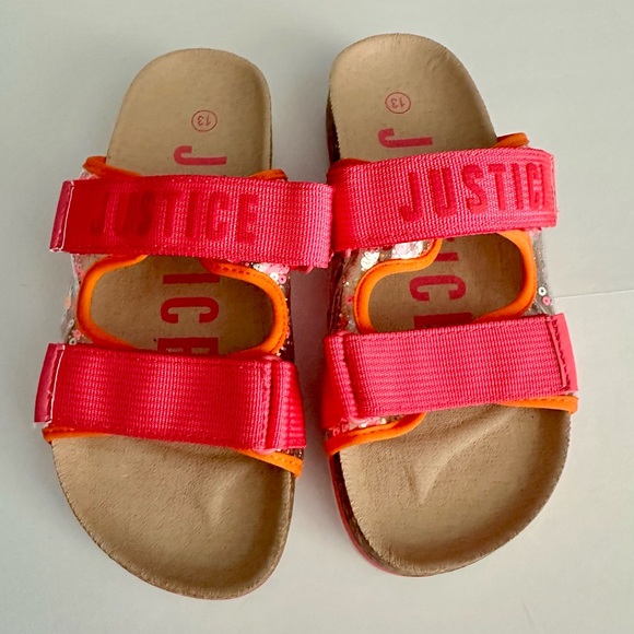 Justice Other - Justice Kids' Vibrant Pink and Orange Sandals